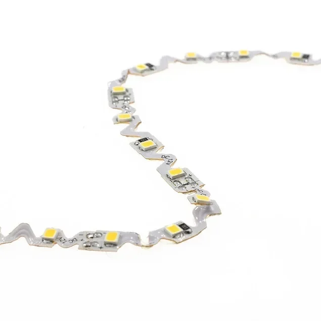 Ver imagem 4 de Fita Led 5w Curva S Zig Zag 3528 10 Metros 12v Ip44 Branco Quente 3500k