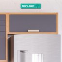 Ver imagem 2 de Armário Aéreo de Cozinha 100%mdf 80cm Geladeira 1 Porta Basculante Eloise Mgm Móveis Freijó/