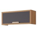 Ver imagem 1 de Armário Aéreo de Cozinha 100%mdf 80cm Geladeira 1 Porta Basculante Eloise Mgm Móveis Freijó/