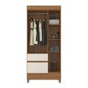 Ver imagem 3 de Guarda Roupa Roupeiro Solteiro 32860 03 Portas 02 Gavetas Wind Amendola Touch Off White Demóbile