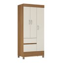 Ver imagem 2 de Guarda Roupa Roupeiro Solteiro 32860 03 Portas 02 Gavetas Wind Amendola Touch Off White Demóbile