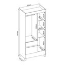Ver imagem 4 de Guarda Roupa Roupeiro Solteiro 32860 03 Portas 02 Gavetas Wind Amendola Touch Off White Demóbile