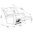 Ver imagem 2 de Poltrona do Papai Reclinável Kalie Power Touch Usb Fh9 Veludo Cinza - Mpozenato