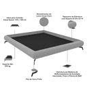 Ver imagem 5 de Cama Casal Queen Base Box Pés de Ferro Estilo Industrial 176cm Otto P05 Linho Cinza Claro - Lyam