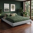 Ver imagem 3 de Cama Casal Queen Base Box Pés de Ferro Estilo Industrial 176cm Otto P05 Linho Cinza Claro - Lyam