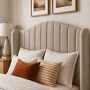 Ver imagem 2 de Cabeceira Cama Box Casal King 195cm Zoe Estofada Suede Moderna
