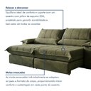 Ver mais imagens de Sofá Retrátil e Reclinável com Catraca Blindada 240cm Porto Bello Sanzio/Verde