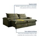 Ver imagem 5 de Sofá Retrátil e Reclinável com Catraca Blindada 280cm Porto Bello Sanzio/Verde