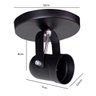 Spot Sobrepor Direcionável Mr16 Dicroica Alumínio Preto + Led 7w Lâmpada:2700k Quente - 7