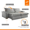 Ver imagem 5 de Sofá Retrátil e Reclinável com Catraca Blindada 200cm Porto Bello