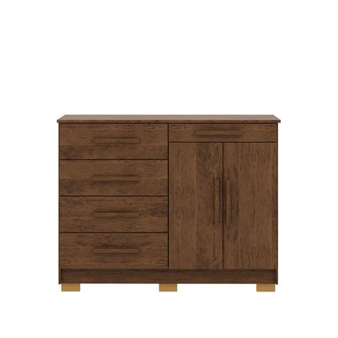 Cômoda Quarto 5 Gavetas 122cm e Sapateira 2 Portas Bella V01 - D'rossi