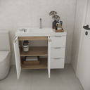 Ver imagem 5 de Conjunto de Banheiro sem Cuba Vittare 80cm Estilare Cnj5006 Carvalho/branco Gaveta Direita