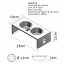 Ver imagem 3 de Comedouro Elevado Duplo Cão Porte P Preto