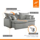Ver imagem 4 de Sofá Cama Retrátil e Reclinável 180cm Flex