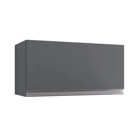 Armário de Geladeira Aereo 1 Porta Andreia 60cm Ajl Móveis:cinza