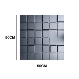 20 Placas Revestimento 3d Efeito Pixel Moderno Preto - 5