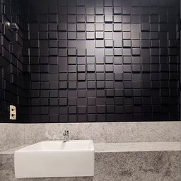 20 Placas Revestimento 3d Efeito Pixel Moderno Preto - 1