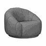Poltrona Lótus Fixa C/ Debrum Linho Grafite Sofa Home - 1