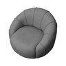 Poltrona Lótus Fixa C/ Debrum Linho Grafite Sofa Home - 5
