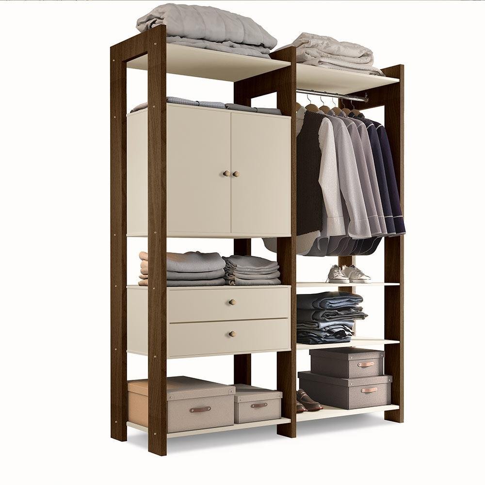 Guarda Roupa Closet Modulado Toronto Malbec / Off White - 2