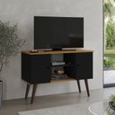 Ver imagem 2 de Rack para Tv até 50 Polegadas Viena com Nichos e Portas:preto/narure