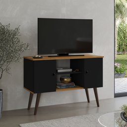 Rack para Tv até 50 Polegadas Viena com Nichos e Portas:preto/narure - 2