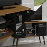 Rack para Tv até 50 Polegadas Viena com Nichos e Portas:preto/narure - 5