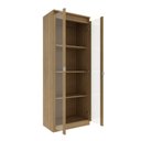 Ver imagem 5 de Cristaleira Vertical 2 Portas de Vidro 3 Prateleiras 160,5cmx60cm Cr6004 Amendoa