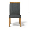 Ver imagem 3 de Kit com 2 Cadeiras Aurora Madeira Maciça Estofadas para Mesa de Jantar Linho Chumbo 406