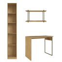 Ver imagem 4 de Conjunto Escritório Industrial MDF com Armário 240cm Escrivaninha e Nicho Yescasa Marrom