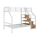 Ver imagem 5 de Beliche Casal/ Solteiro com Escada na Lateral Preto Stuart:branco