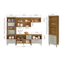Ver imagem 3 de Cozinha Modulada Completa Princesa 5 Peças (1 Armário + 2 Balcões + 2 Paneleiros) C5P22 Freijo/