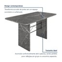 Ver imagem 7 de Mesa de Jantar 4 Lugares Tampo de Granito 120x75cm Topázio Cinza Preto/Topázio