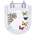 Ver imagem 1 de Tampa de Vaso Decorada Etna Transparente Borboletas 6lpf