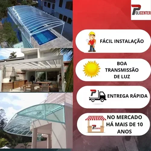 Chapa de Policarbonato Alveolar 2,10 X 3,0 10mm - 5