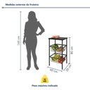Ver imagem 3 de Fruteira com 2 Cestos em Aço Daniela Preto/Prata