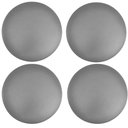 Ver imagem 1 de Kit 04 Assentos Redondo Banqueta Cadeira Estofados Poltronas H02 Corino Cinza 30 cm - Lyam Decor Ass