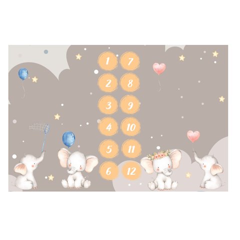 Lençol Cenário Foto Mêsversário Gêmeos Cinza Minhaestrelinha