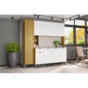 Ver imagem 1 de Armário para Cozinha 9 Portas 1 Gaveta Pulse Branco/Freijó/Artico/Cp-Riscatto