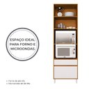 Ver imagem 7 de Torre Quente 70cm 2 Portas 2 Gavetas Cozinha Branco e Freijó Milão Rocks/Ártico