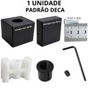 Ver imagem 4 de Acabamento para Registro Padrão Deca Preto Fosco 16 Estrias com Ajuste Inteligente 12mm Modelo Slim
