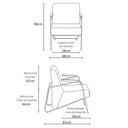 Ver imagem 5 de Poltrona Safira Base Aço Fixa Titânio Bouclê Tramare Off White Mesclado - Nexta Casa