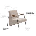 Ver imagem 4 de Poltrona Safira Base Aço Fixa Titânio Bouclê Tramare Off White Mesclado - Nexta Casa