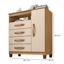 Ver imagem 4 de Guarda Roupa Casal Imperial e Cômoda Sapateira Cannes com Armário Multiuso Versatile Carvalho Americ