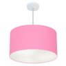 Lustre Pendente Cilíndrico Md-4101 60x30cm Rosa Bebê Bivolt - 1