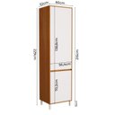Ver imagem 5 de Paneleiro 60cm 2 Portas Cozinha Milão Branco/Freijó Rocks/Ártico