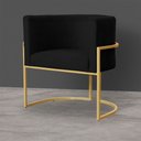 Ver imagem 5 de Poltrona Decorativa Sala de Estar Luana Base Gold Suede