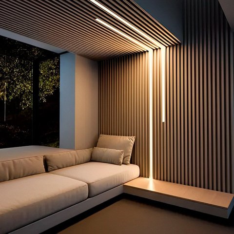Fita de Led Perfil de 2 Metro de Embutir 28x33mm Completo 20w/m 3000k com Fonte 24w