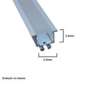 Ver imagem 3 de Fita de Led Perfil de 2 Metro de Embutir 28x33mm Completo 20w/m 3000k com Fonte 24w