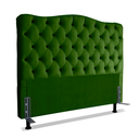 Ver imagem 1 de Cabeceira para Cama Box Solteiro 0,9 m Realeza:Suede Verde Musgo